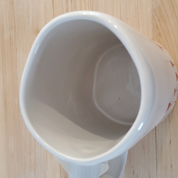 Rae Dunn White Ceramic Mug with "LOVE" and Pink Heart Bouquet - Picture 3 of 5